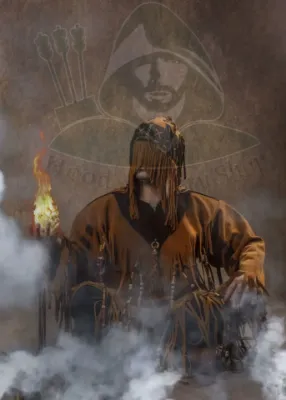Custom Handmade Shaman Costumes, Headpieces, Boots and Accessories